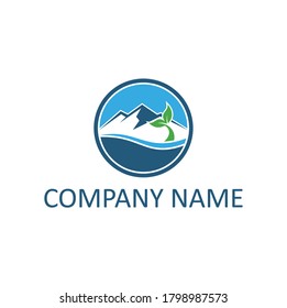 Eine Bergsicht-Gestaltung auf einem Kreislogo