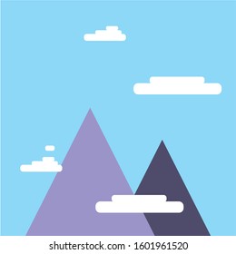Mountain View Flat Design Style