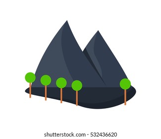 mountain view landscape peak image vector icon logo