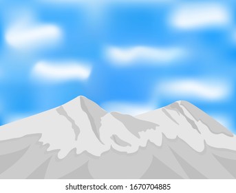 Mountain view landscape simple vector illustration 