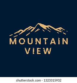 Mountain view logo design vector