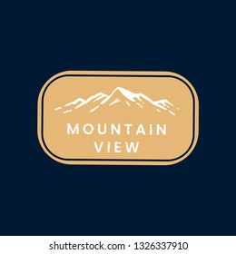 Logo de Mountain View en un vector de banderas