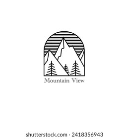 Monoline-Vektorgrafik für Logo, Vorlage, Symbol, Zeichen, Design usw.