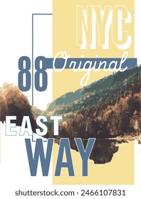Mountain view with newyork eastway graphics