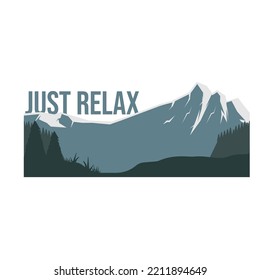 mountain view relax vector illustration