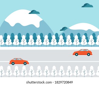 雪道 車 のイラスト素材 画像 ベクター画像 Shutterstock
