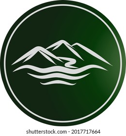 Mountain view symbol logo for your business.
