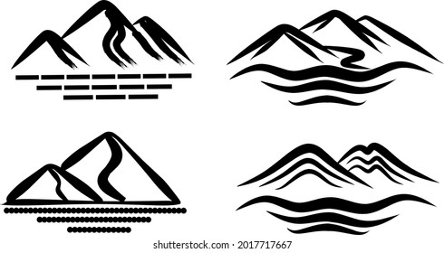 Mountain view symbol logo for your business.