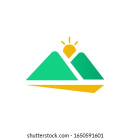 Mountain View Travel Destination Logo Design Template