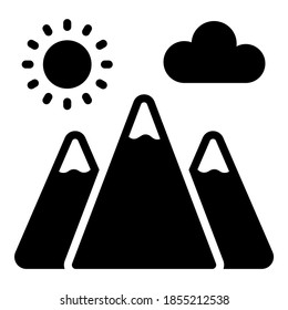 mountain view vector icon glyph style for Web and Mobile.