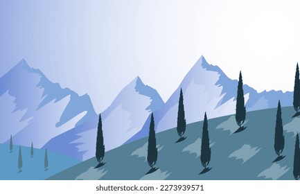 mountain view vector illustration for background,greeting card and poster