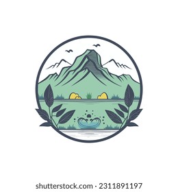 Mountain view vector illustration design