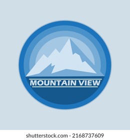 Mountain view vintage logo template