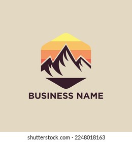 Design-Vintage-Logo-Design-Vektorgrafik, Design-Inspiration für Abenteuer