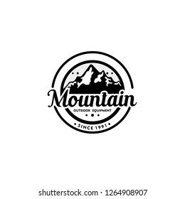 Vintage Logo Outdoor Mountain Elements Stock Vector (Royalty Free ...