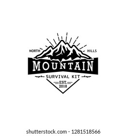 Mountain Vintage Logo Template