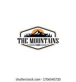 Mountain Vintage Logo Template Vector