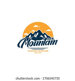 Mountain Vintage Logo Template Vector