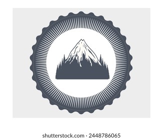 mountain vintage logo two logos of mountains and a tag that says your tag on it