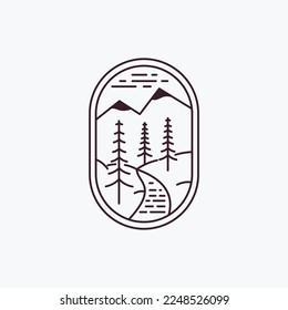 mountain vintage logo vector, adventure logo inspiration