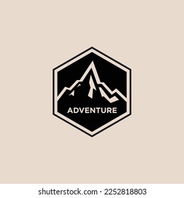 mountain vintage logo vector, adventure logo inspiration