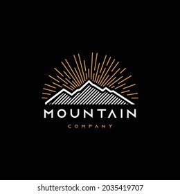 Mountain Vintage Peak Hill logo design modern simple minimalist style