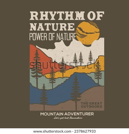 mountain vintage print for vector art use this print T-shirt, Sweatshirt  posters  others, 