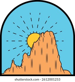 Mountain vintage retro design vector illustration badge