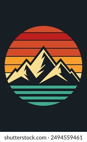 Mountain vintage with splash ink for your tshirt design, apparel design, community or your background