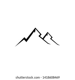 Mountain, Vocano, Summit, Peak Icon Vector Logo - Vector