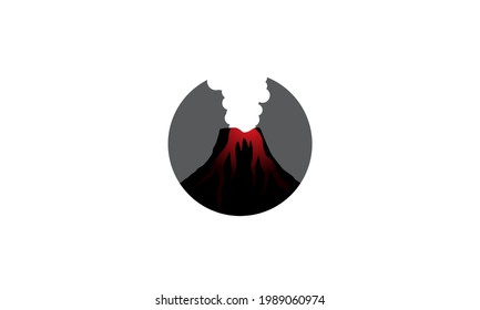 mountain volcano abstract logo vector symbol icon design graphic illustration