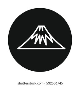 Mountain volcano Fuji icon isolated on white background. Vector illustration