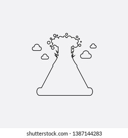 mountain volcano icon sign signifier vector