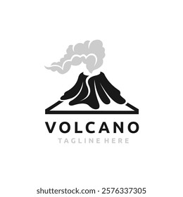 Mountain Volcano logo, simple volcano icon