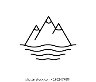 Mountain, Volcano, Summit, Peak Icon Vector Logo Template Illustration Design. Vector EPS 10