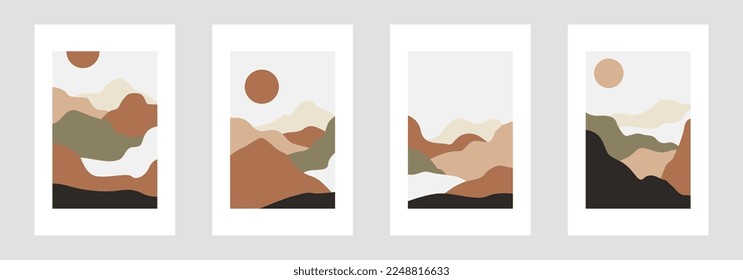 Mountain Wall Decoration. Abstract Landscape Printable Wall Art. Boho Landscape Printable Art