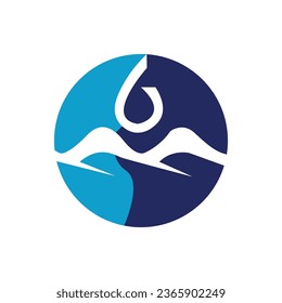 mountain and water combined logo