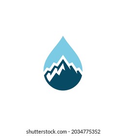 Mountain Water Icon Mountain Peak Droplet Stock Vector (Royalty Free ...