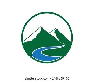 Mountain Water Logo Design Concept