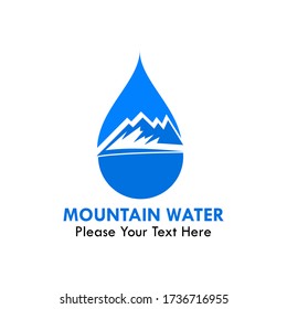 Design des Mountain Water Logos Vorlage Abbildung. Es gibt Berge und Wasser
