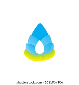 Mountain and Water Logo Template Design Vector, Emblem, Design Concept, Creative Symbol, Icon 