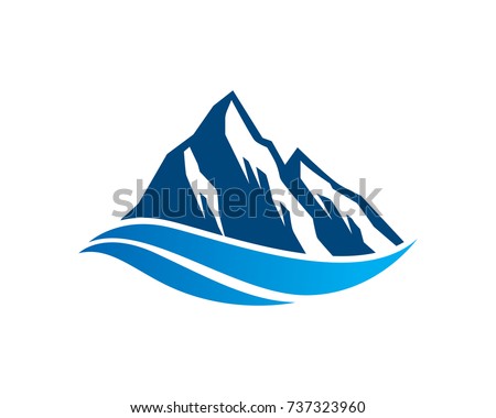 Mountain Water Logo Template Design Vector Stock Vector (Royalty Free ...