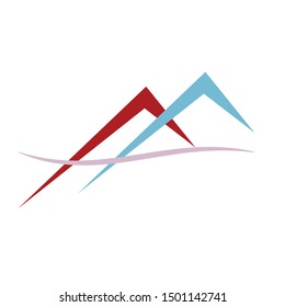 mountain and water logos are suitable for environmentalists