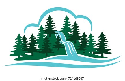 Mountain Waterfall 