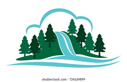 Mountain Waterfall 