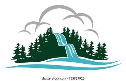 Mountain Waterfall