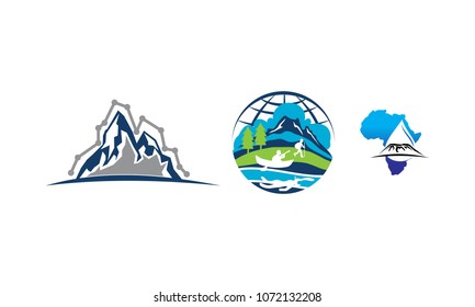 Mountain Waterfall Template Set