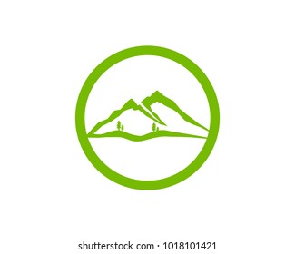 Mountain and waters logo and symbols