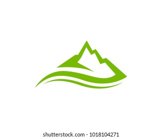 Mountain and waters logo and symbols