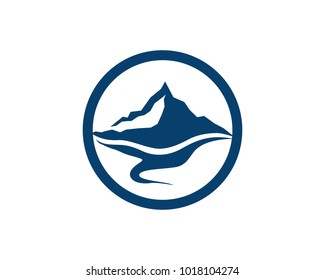 Mountain and waters logo and symbols
